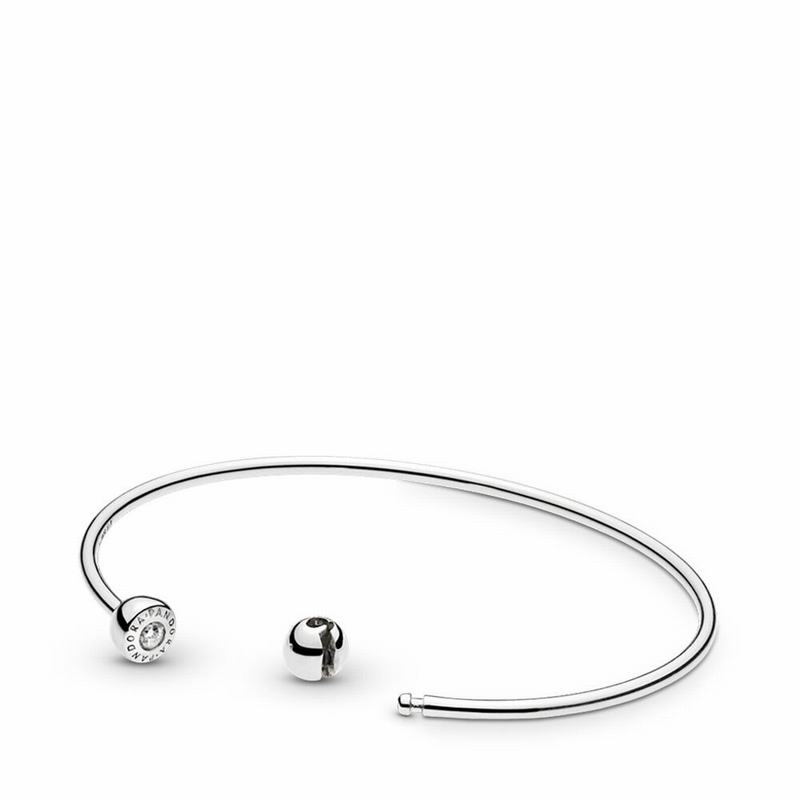 Pandora Australia ESSENCE Silver Open Bangle - Sterling Silver | TUJSHK608